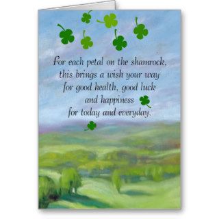 For each petal on the shamrockAn Irish blessing Greeting Card