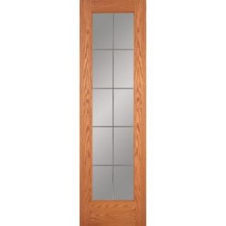 Feather River Doors 10 Lite Illusions Woodgrain 1 Lite Unfinished Oak Interior Door Slab ON15012068G605