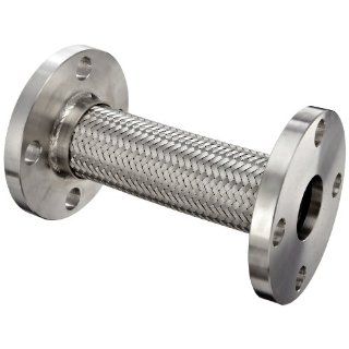 Unisource Series 465, Stainless Braided Pump Connectors with 304 Stainless Steel 150 lbs Flanges, 2 Inch x 9 Inch Length Water Hoses