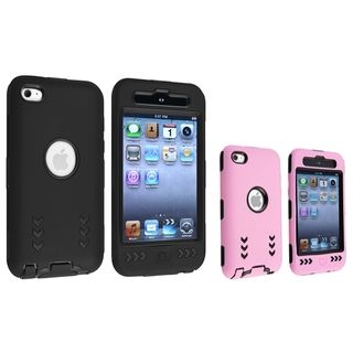 Black/Pink BasAcc Hybrid Case Set for Apple iPod Touch Generation 4 BasAcc Cases