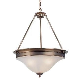 Filament Design Lawrence 3 Light Ceiling Burnished Nickel and Chocolate Incandescent Pendant CLI JB309P