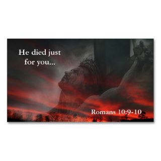 He died just for youbusiness card template