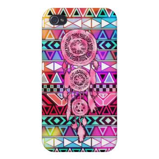 Hipster Pink Dreamcatcher Neon Andes Aztec Pern iPhone 4/4S Cover