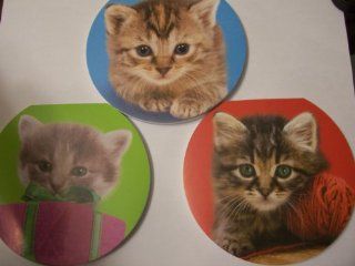 Cat Round Notepads ~ Set of 3  Stationery Notepads 
