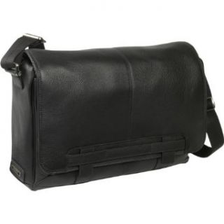 Samsonite Black Label Leather Business Messenger Bag Brief (Black) Clothing