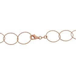 Mondevio Rose Gold over Sterling Silver 24 inch Italian Necklace Mondevio Sterling Silver Necklaces