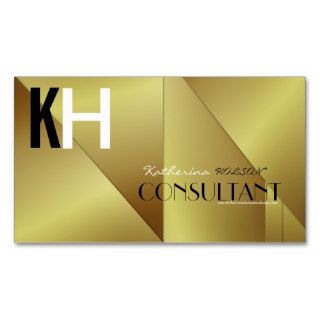 Gold Monogram KH Consultancy Business Card