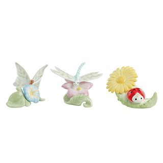 Lenox Butterfly Meadow Dragonfly Ladybug and Butterfly Sculptures (Set of 3) Lenox Tabletop Accents