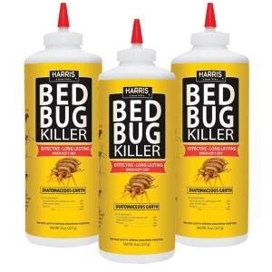 Harris 8 oz. Diatomaceous Earth Bed Bug Killer (3 Pack) HDE8 3PK