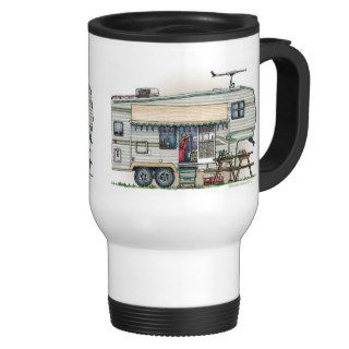 Cute RV Vintage Fifth Wheel Camper Travel Trailer Coffee Mug