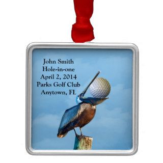 Golf Hole in one Commemoration Customizable Christmas Ornament