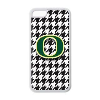 iPhone 5C Case   Houndstooth Background NCAA Oregon Ducks HD Apple iPhone 5C (Cheap IPhone5) Rubber (TPU) case covers Cell Phones & Accessories