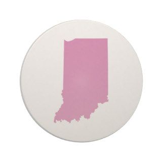 Indiana State Outline Drink Coaster