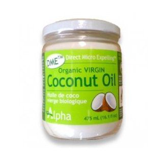 Alpha DME Extra Virgin Coconut Oil Certified Organic"   Glass Jar" 475 ml Brand Alpha Health Products Health & Personal Care