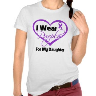 I Wear Purple Heart Ribbon   Daughter T shirt