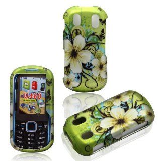 2D Hawaiin Flowers Samsung Intensity II 2 U460 Verizon Case Cover Hard Phone Case Snap on Cover Rubberized Touch Faceplates Cell Phones & Accessories