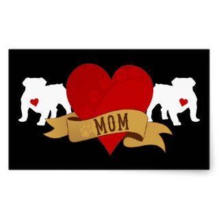 English Bulldog Mom [Tattoo style] Stickers