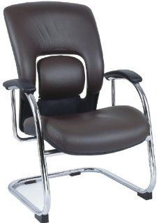 Eurotech Vapor LEATHER Executive Guest Chair in Brown, sold by Andy Stern's Office Furniture, Inc. ***RAPID SHIPPING*** 