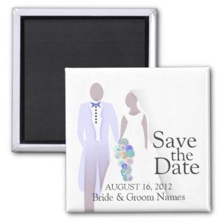 Save the Date Magnets Wedding Couple Clipart