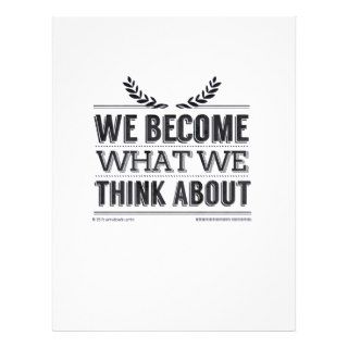 We become what we think about. personalized letterhead