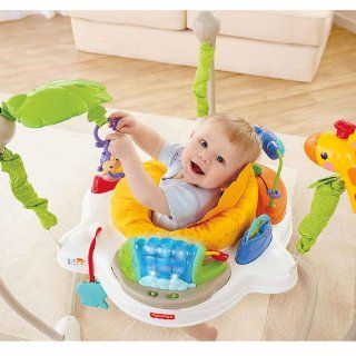 Fisher Price Jumperoo, Rainforest Friends  Stationary Stand Up Baby Activity Centers  Baby