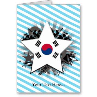 South Korea Star Greeting Card