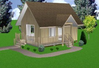 16x22 Cabin w/Loft Plans Package, Blueprints, Material List   Home And Garden Products