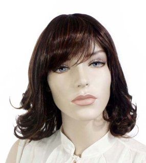15 inch Off Black, Dark Auburn, Strawberry Blonde synthetic wig  Hair Replacement Wigs  Beauty