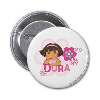 Dora The Explorer   Dora with Flowers Buttons