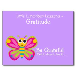 Little Lunchbox Lessons   Gratitude Post Card