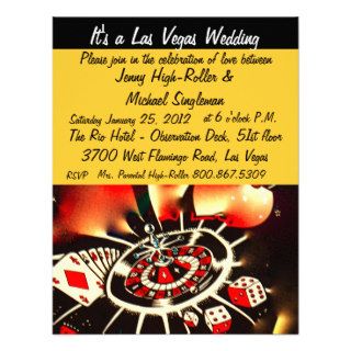 Viva Las Vegas Casino Theme Weddings Personalized Invite