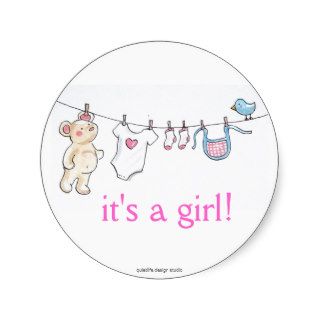 it's a girl stickers