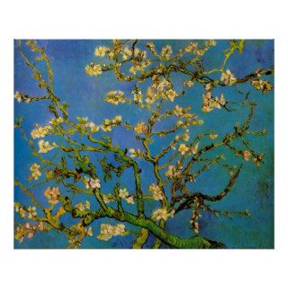 Blossoming Almond Tree by van Gogh, Vintage Art Posters