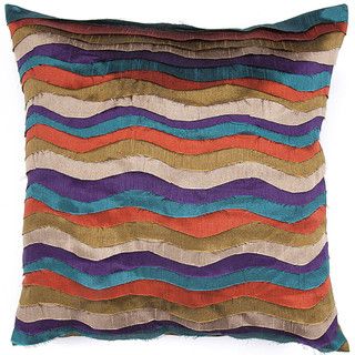 Bohemian Jewel Toned Muliti Color 18 inch Square Decorative Pillow JRCPL Throw Pillows