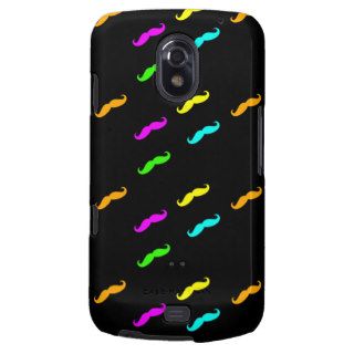 Neon Colors Curly Mustache On Black Samsung Galaxy Nexus Cases