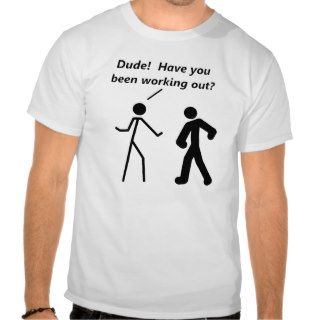 Stickman Workout Funny T shirt