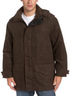 London Fog Men's Micro Suede Zip Out Lined Parka, Dark Olive, XX Large at  Mens Clothing store
