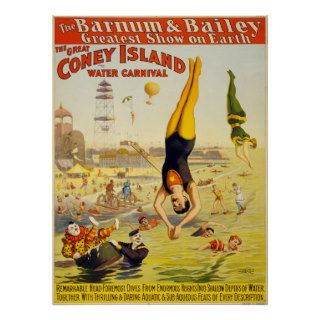 Barnum & Bailey Coney Island Water Carnival Print