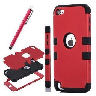 JJ Zone Red Hybrid High Impact Case Cover / Black Silicone for iPhone 4 4S with Screen protector and stylus Cell Phones & Accessories