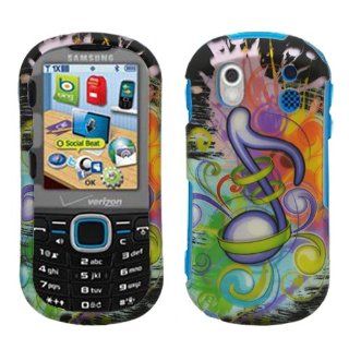 Samsung Intensity 2 U460 Verizon Wireless Rubberized Hard Case Music Symbol Cell Phones & Accessories
