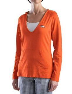 NFL Denver Broncos Women's Long Sleeve Social Hooded Tee, College Orange, Medium  Sports Fan Apparel  Clothing