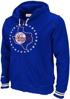 Texas Rangers Mitchell & Ness Full Zip Hoodie  Sports Fan Sweatshirts  Sports & Outdoors