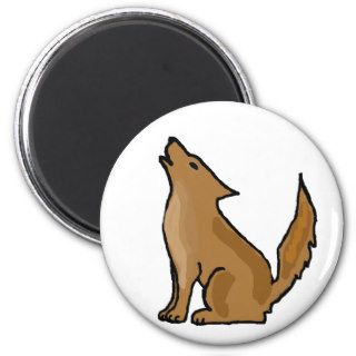 XX  Awesome Howling Coyote Fridge Magnets