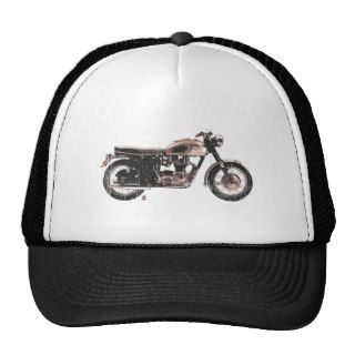 Distressed Vintage British Motorcycle Clothing Mesh Hat