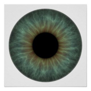 Green Human Eyeball Print