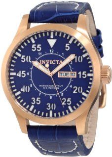 Invicta Men's 11197 Specialty Blue Dial Blue Leather Watch Invicta Watches