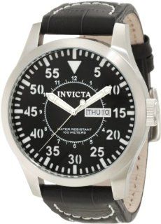 Invicta Men's 11188 Specialty Black Dial Black Leather Watch Invicta Watches