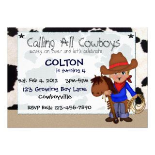 Little Cowboys Custom Invitations