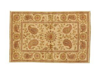 Hand Knotted 4' X 6.5' 100% Wool Camel Color Ikat Oriental Rug, Sh1451  
