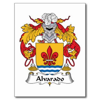 Alvarado Family Crest Post Card